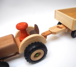 Traktor mit Anhänger, 56 cm lang
